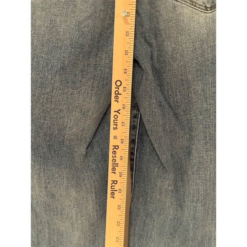 Judy Blue Jeans Womens Size M Blue High Rise Distressed Straight Crop - Picture 9 of 16